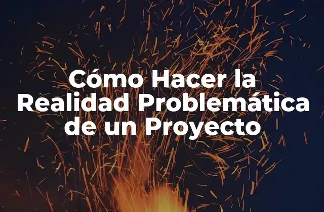 Cómo Hacer la Realidad Problemática de un Proyecto