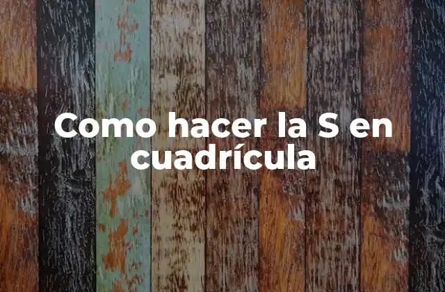 Como Hacer la S en Cuadrícula