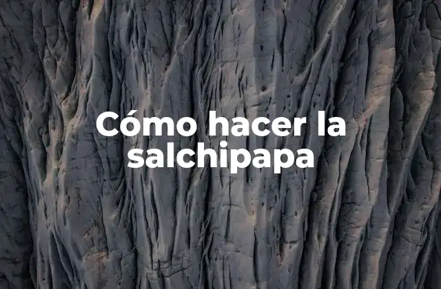 Cómo Hacer la Salchipapa
