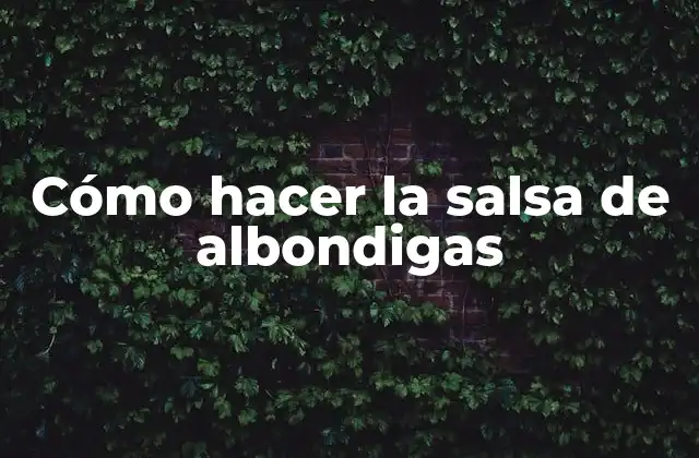 ¿Qué es la salsa de albondigas y para qué sirve?