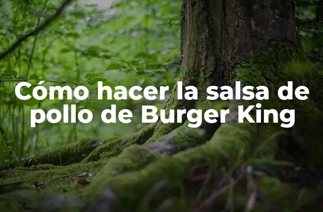Cómo Hacer la Salsa de Pollo de Burger King