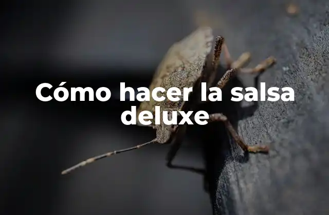 Cómo Hacer la Salsa Deluxe