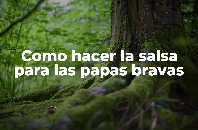 Como Hacer la Salsa para las Papas Bravas