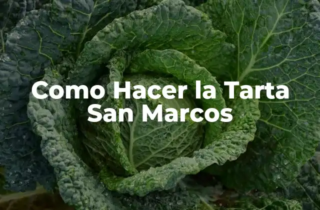 Como Hacer la Tarta San Marcos