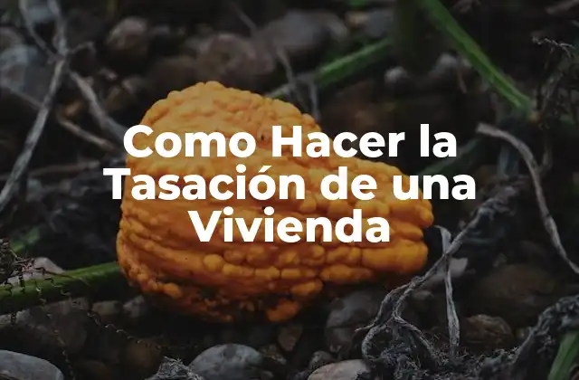 Como Hacer la Tasación de una Vivienda