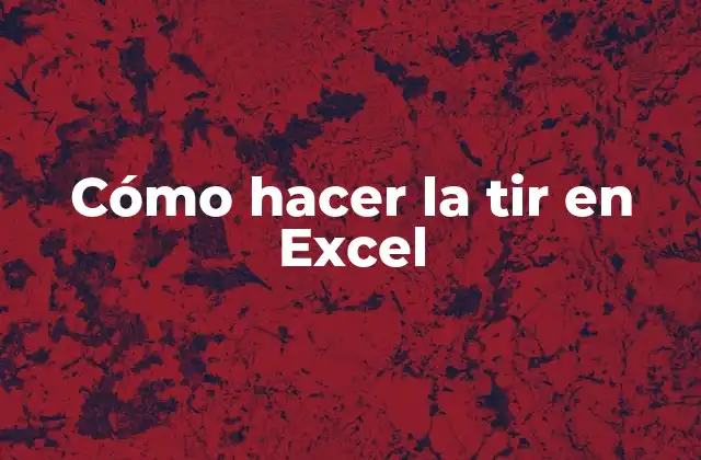 ¿Qué es una tirada en Excel?