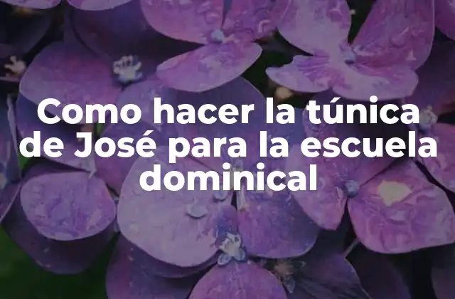 La túnica de José: ¿qué es y para qué sirve en la escuela dominical?