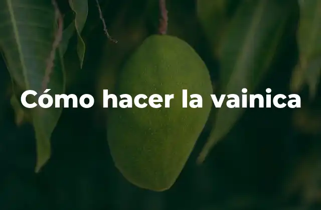 Cómo Hacer la Vainica