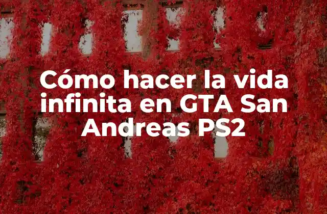 Cómo Hacer la Vida Infinita en Gta San Andreas Ps2