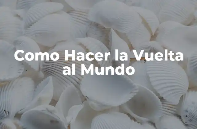 Como Hacer la Vuelta Al Mundo