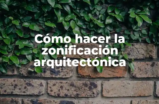 Cómo Hacer la Zonificación Arquitectónica