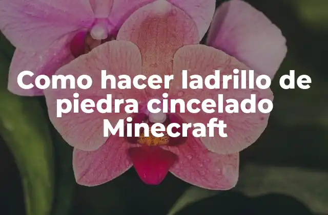Como Hacer Ladrillo de Piedra Cincelado Minecraft