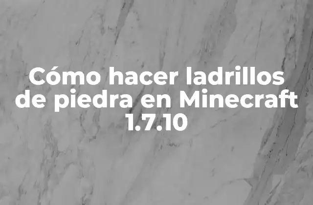 Ladrillos de piedra en Minecraft 1.7.10