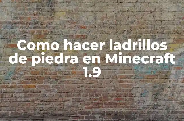 ¿Qué son los ladrillos de piedra en Minecraft 1.9?