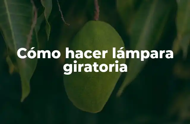 Cómo hacer lámpara giratoria