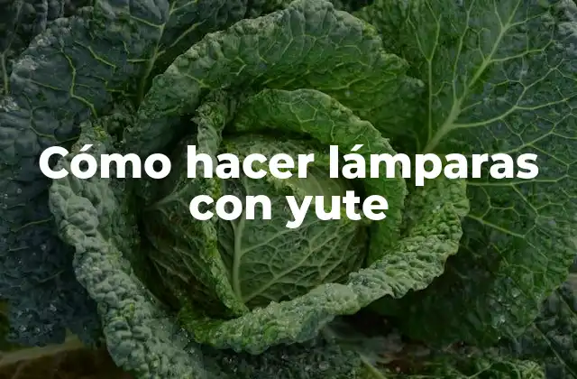 Cómo Hacer Lámparas con Yute
