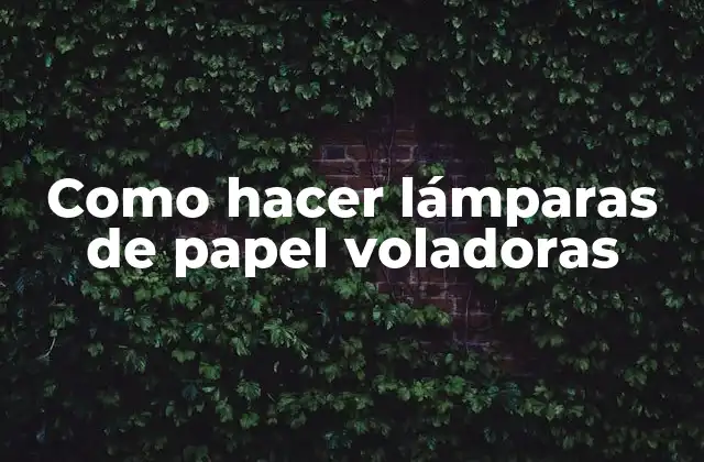 Como Hacer Lámparas de Papel Voladoras 2 Lámparas de papel voladoras