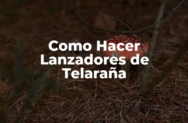 Como Hacer Lanzadores de Telaraña
