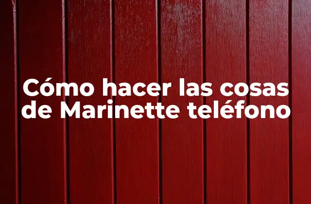 Cómo Hacer las Cosas de Marinette Teléfono 2 ¿Qué es un teléfono de Marinette?