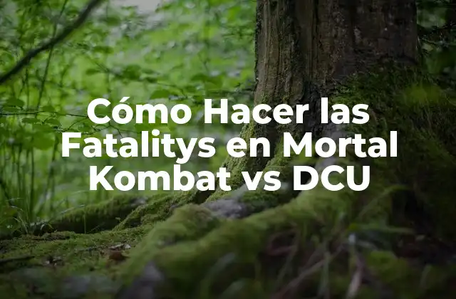 Cómo Hacer las Fatalitys en Mortal Kombat Vs Dcu