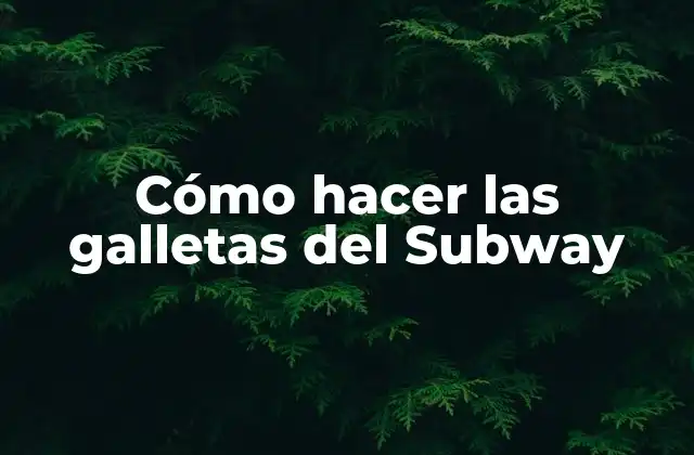 Cómo Hacer las Galletas Del Subway