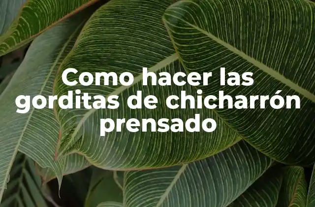 Como Hacer las Gorditas de Chicharrón Prensado