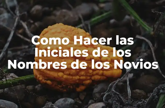 Como Hacer las Iniciales de los Nombres de los Novios