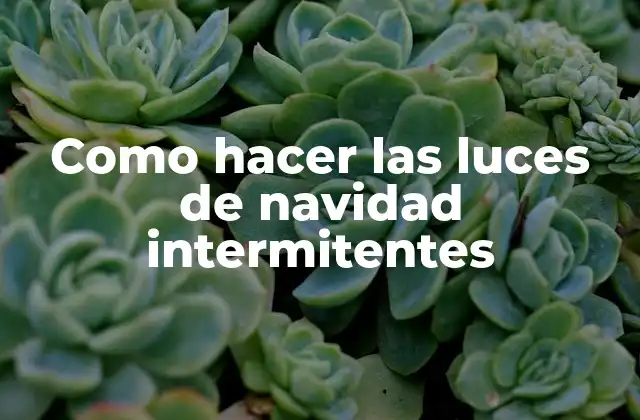 Como Hacer las Luces de Navidad Intermitentes