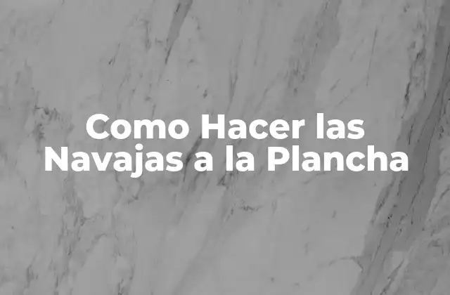 Como Hacer las Navajas a la Plancha