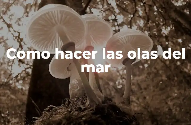 Como Hacer las Olas Del Mar