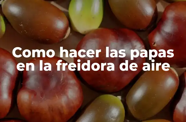 Como Hacer las Papas en la Freidora de Aire