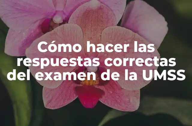 Cómo Hacer las Respuestas Correctas Del Examen de la Umss