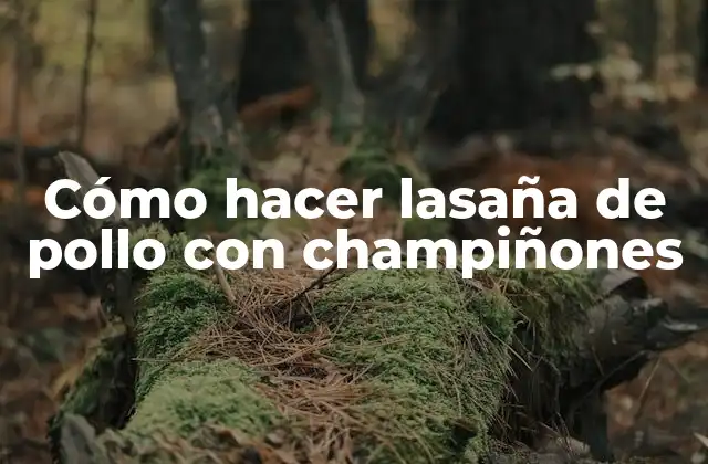 Cómo Hacer Lasaña de Pollo con Champiñones