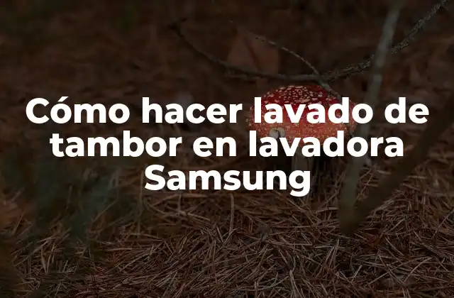 Cómo Hacer Lavado de Tambor en Lavadora Samsung 2 Cómo hacer lavado de tambor en lavadora Samsung