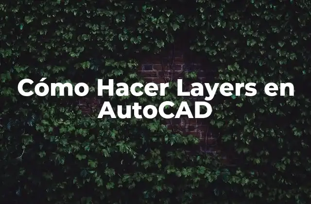 Cómo Hacer Layers en Autocad