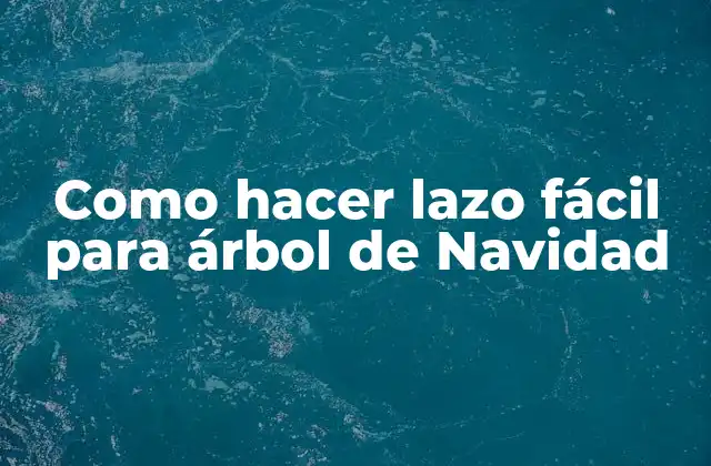 Como Hacer Lazo Fácil para Árbol de Navidad 2 ¿Qué es un lazo navideño y para qué sirve?