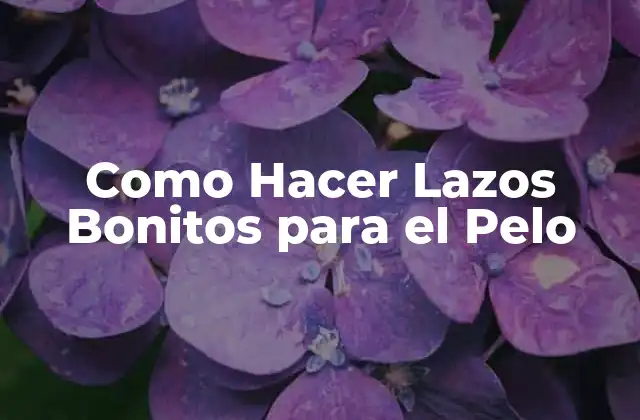 Como Hacer Lazos Bonitos para el Pelo