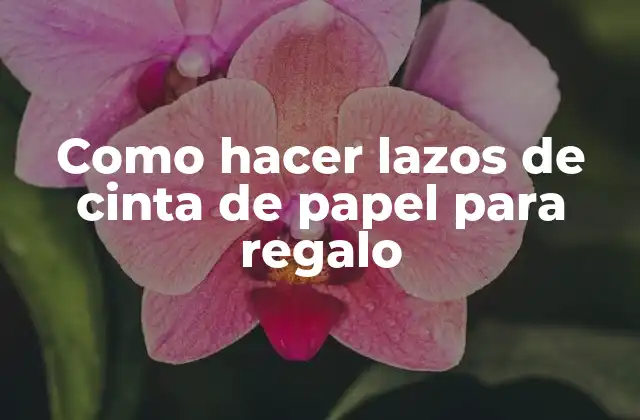 Como Hacer Lazos de Cinta de Papel para Regalo