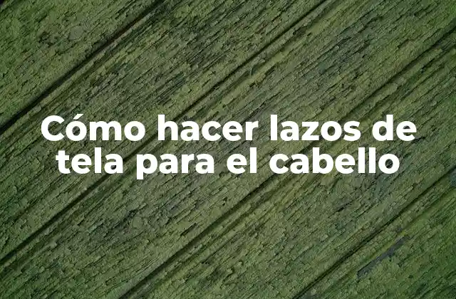 Cómo Hacer Lazos de Tela para el Cabello