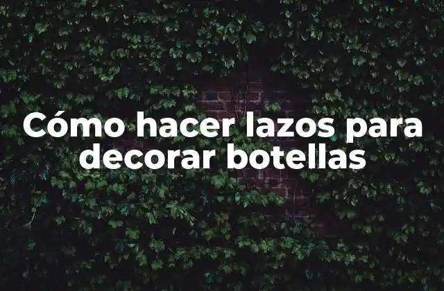 Cómo Hacer Lazos para Decorar Botellas 2 Lazos para decorar botellas