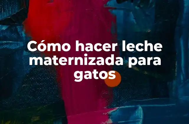 Cómo Hacer Leche Maternizada para Gatos