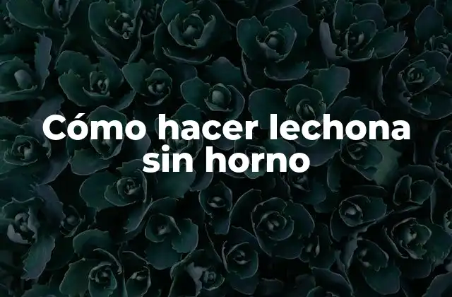 Cómo Hacer Lechona sin Horno