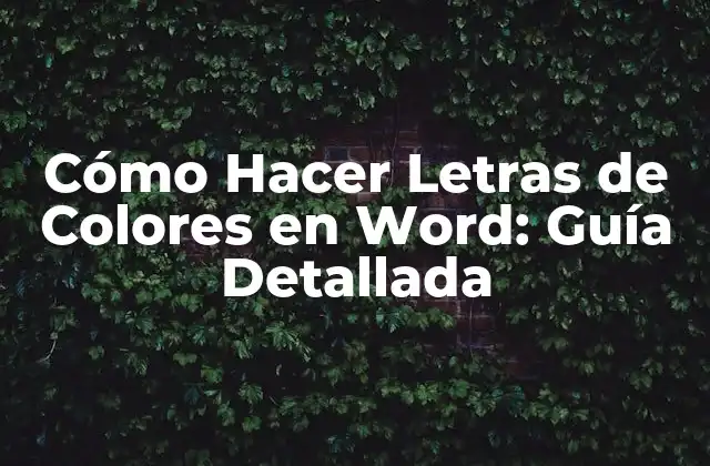 ¿Por qué son importantes las letras de colores en Word?