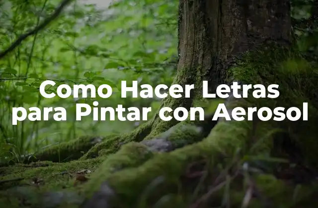 Como Hacer Letras para Pintar con Aerosol