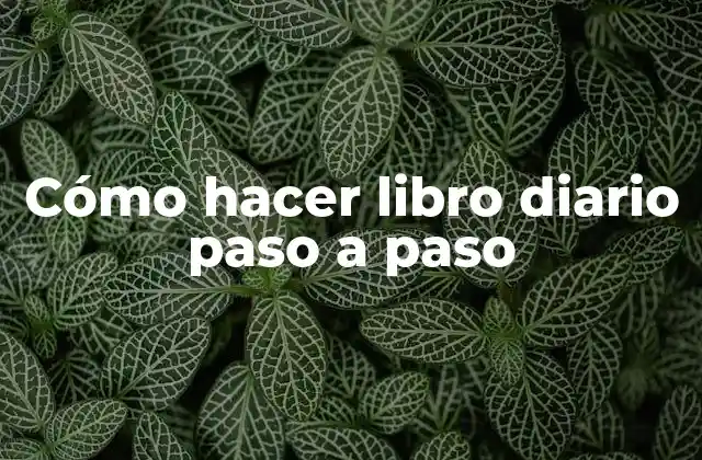 Cómo Hacer Libro Diario Paso a Paso 2 Cómo hacer libro diario paso a paso