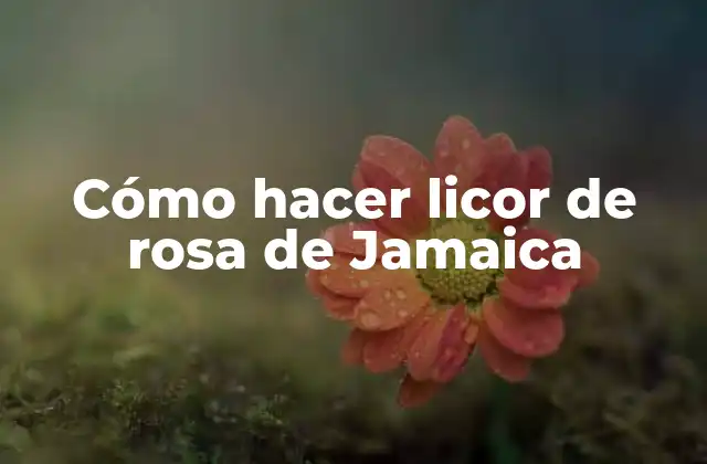 Cómo Hacer Licor de Rosa de Jamaica