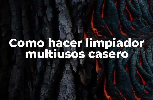 Como Hacer Limpiador Multiusos Casero