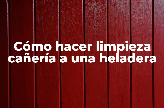 Cómo Hacer Limpieza Cañería a una Heladera