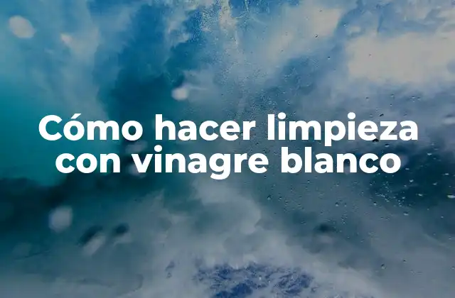 Cómo Hacer Limpieza con Vinagre Blanco