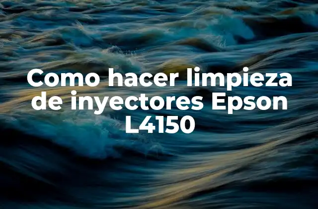Como Hacer Limpieza de Inyectores Epson L4150 2 Limpieza de inyectores Epson L4150